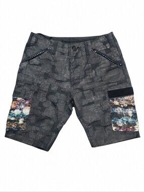 NADA. NOT NADA | Patchwork Cargo Shorts | Embroidered Pockets | JP Archive | 30